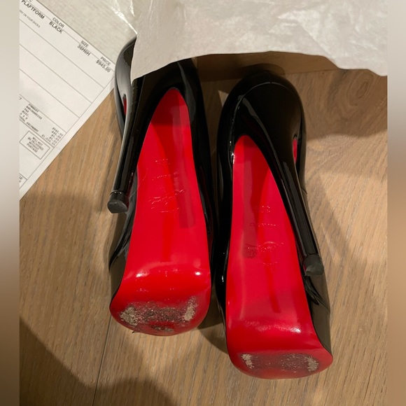 Christian Louboutin Paris Lady Peep 150mm platform heels - BLACK. - Picture 6 of 6